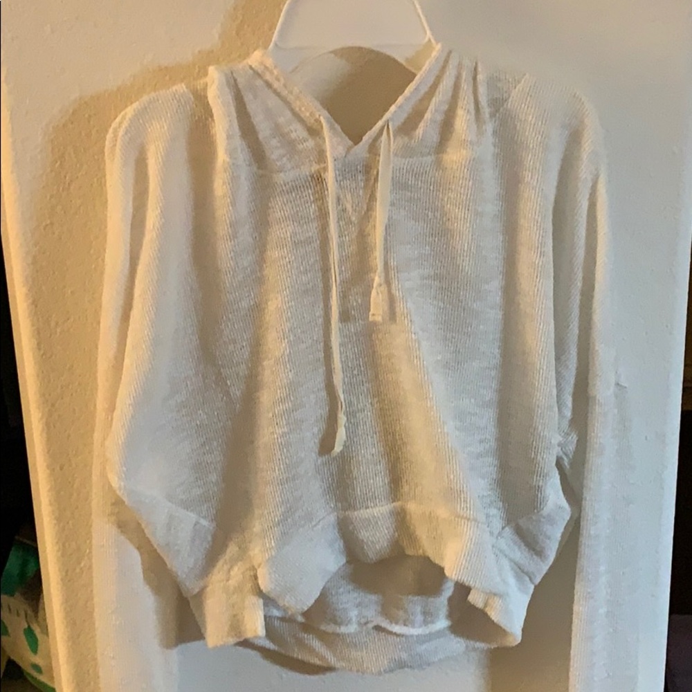 Hollister Cropped Knit Hoodie